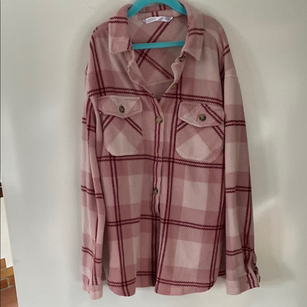 Urban Pink Plaid Button Down Shirt for Kids